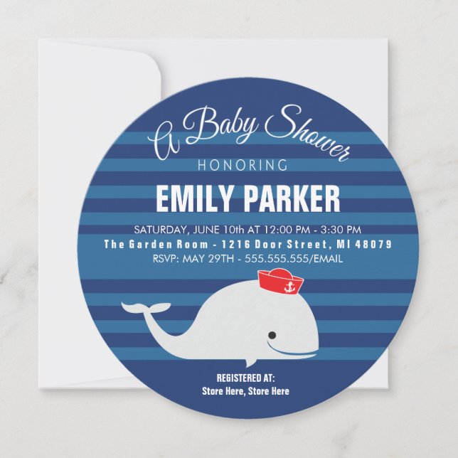 Whale  |  Baby Shower Invitation (Front)