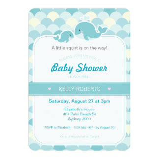 Whale Baby Shower Invitations &amp; Announcements | Zazzle.com.au