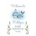 Whale Baby Shower Welcome Sign