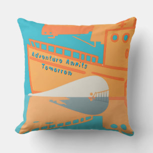 Whale Beneath The Harbour-Adventure Awaits Tomorro Cushion