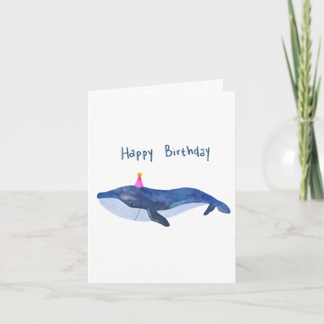 Whale Birthday Card (Front)