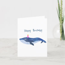 Whale Birthday Card