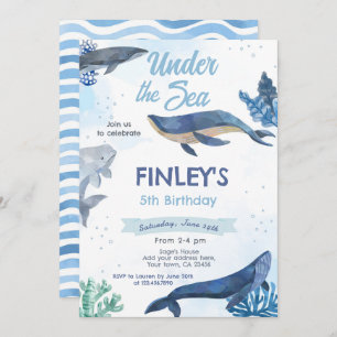 Whale Birthday Invitation