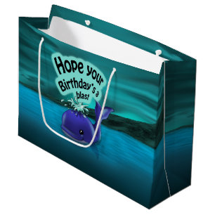 Whale Birthday Large Gift Bag
