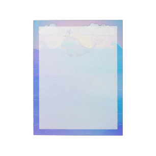 Whale Border - 11" x 8.5" Notepad