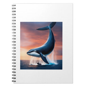Whale Carrying a Whale Ocean Giants in a Surreal Notebook