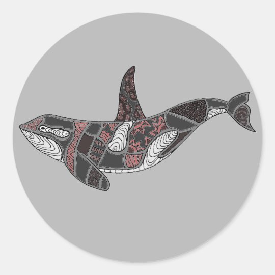 Whale Classic Round Sticker