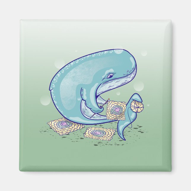 Whale Crocheting Magnet (Front)