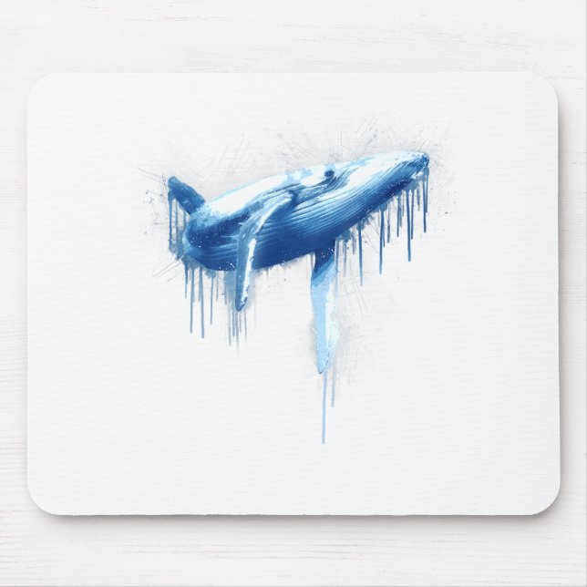 Whale Cute Animal Graphic Mouse Pad (Front)