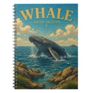 Whale Deep Ocean Watercolor GeoSaga Notebook