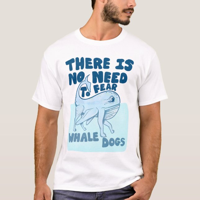 Whale Dog funny creature T-Shirt (Front)
