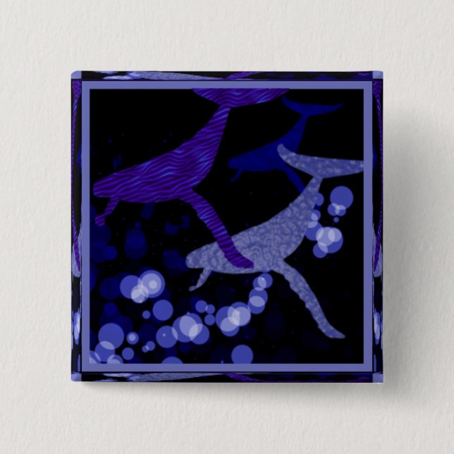 WHALE FAMILY Button (Front)