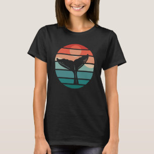 Whale Fin Sunset Whale Watcher T-Shirt
