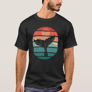 Whale Fin Sunset Whale Watcher T-Shirt