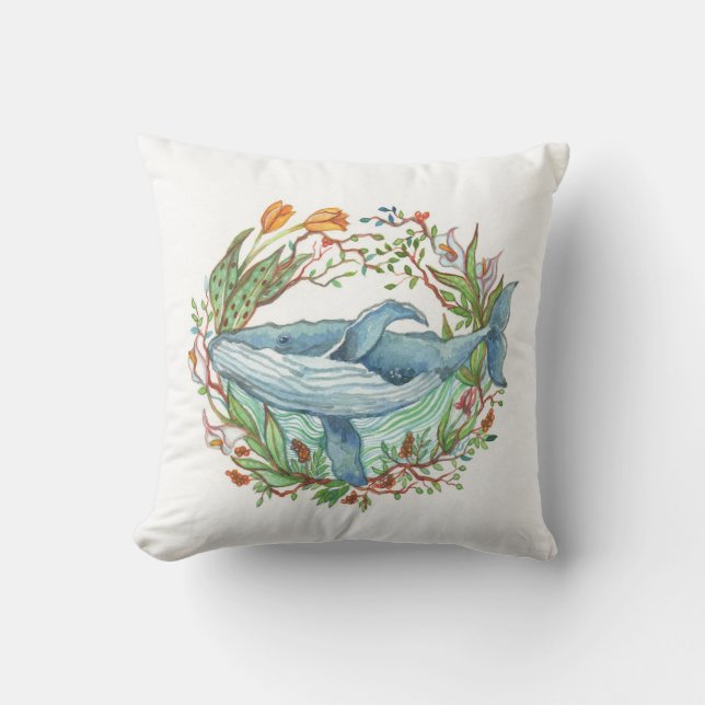 Whale Garden Cushion (Front)