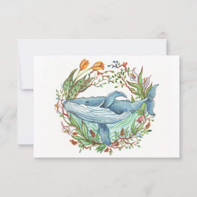 Whale Garden Thank You Card (Front)