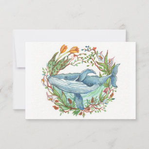 Whale Garden Thank You Card