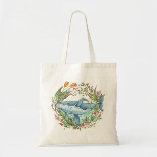 Whale Garden Tote Bag