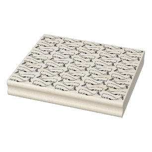 Whale geometric pattern drawing art stamp