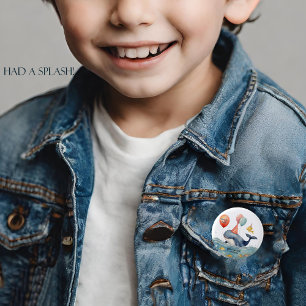 Whale Had a Splash Boys Birthday 3 Cm Round Badge