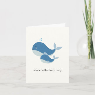Whale Hello Baby Card