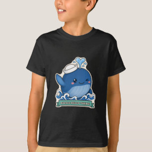 Whale Hello There Winking Whale in a Sailor Hat T-Shirt
