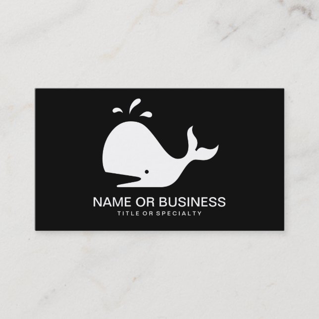 whale icon business card (Front)