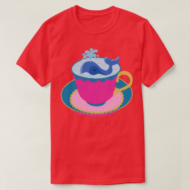 Whale in a teacup T-Shirt (Design Front)