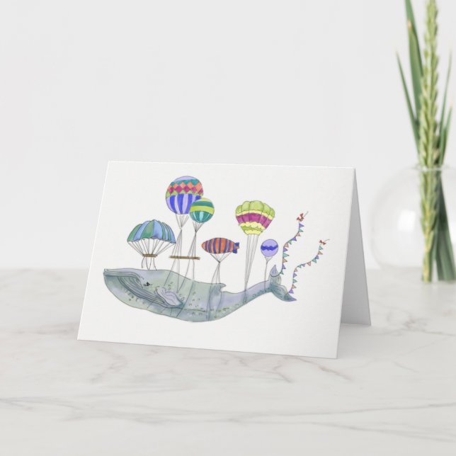 Whale in flight card (Front)