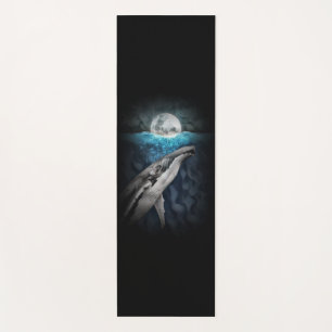 Whale In Moonlight Yoga Mat