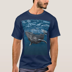 Whale in the Big Blue T-Shirt