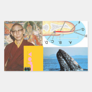 Whale in the Nail Rectangular Sticker