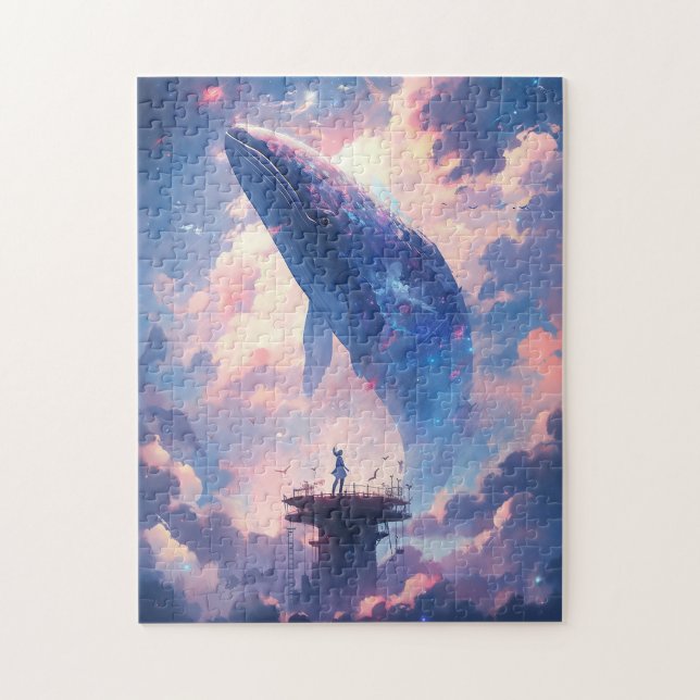 Whale In The Sky Fantasy Art Jigsaw Puzzle (Vertical)