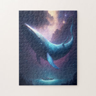 Whale In The Sky Fantasy Art Jigsaw Puzzle
