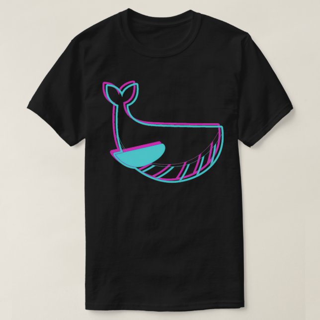 Whale Lineart 1 T-Shirt (Design Front)