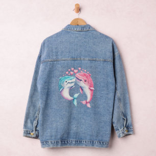 Whale Love: A Romantic Tale of Affectionate Souls Denim Jacket