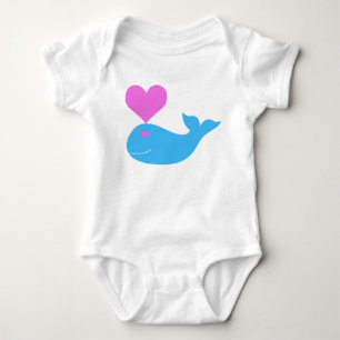 Whale Love Baby Bodysuit