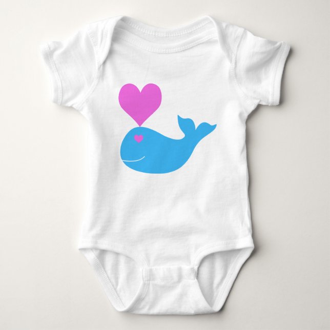 Whale Love Baby Bodysuit (Front)