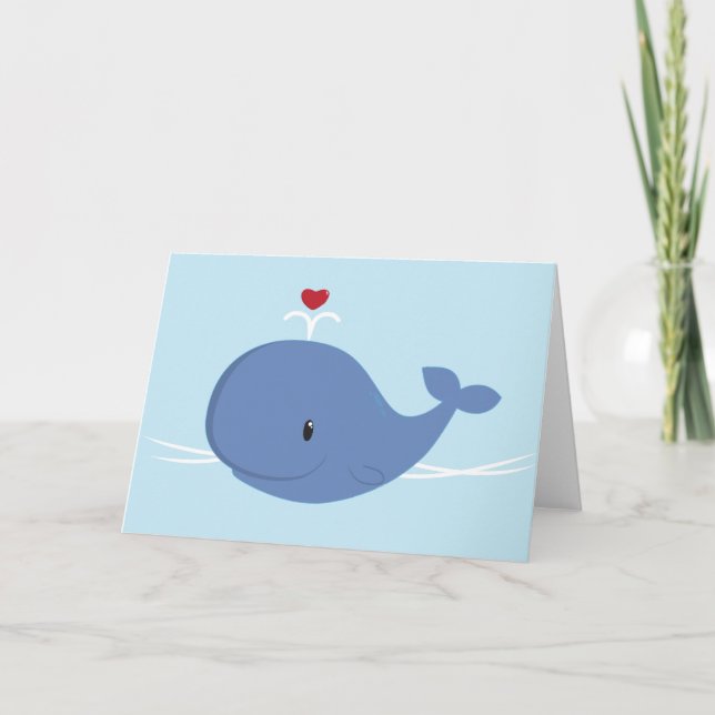 Whale love holiday card (Front)