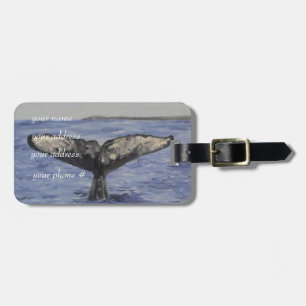 Whale Luggage Tag