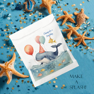 Whale Make a Splash Boys Birthday Favour Bag