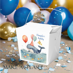 Whale Make a Splash Boy's Birthday Thank You Favour Box