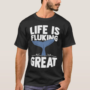 Whale Marine Mammal Fluking Ocean & Whale Watching T-Shirt