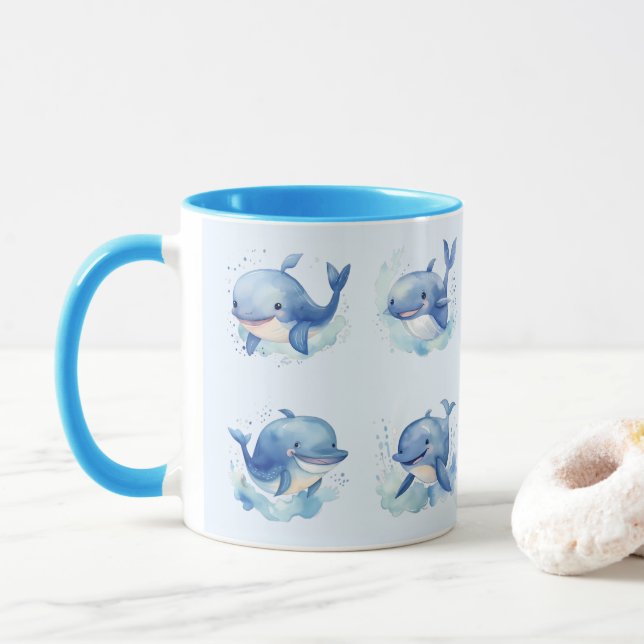 Whale  mug (With Donut)