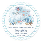 Whale Nautical Boy Baby Shower Thank You Favour