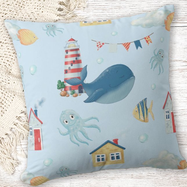 Whale Nautical Cushion (Creator Uploaded)