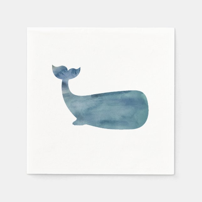 Whale Ocean Paper Napkin (Front)