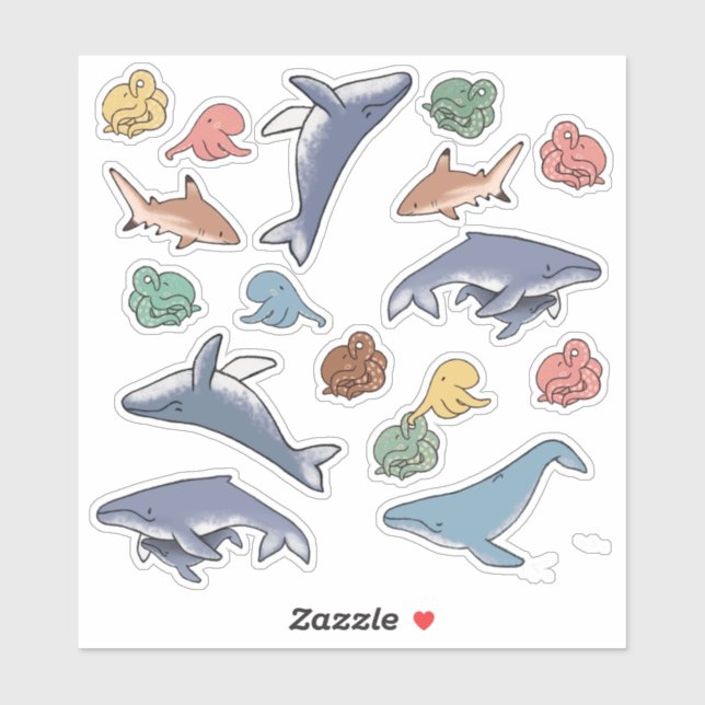 Whale Octopus & Shark (Sheet)
