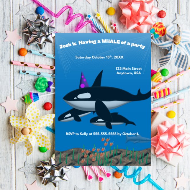 Whale of a Party Invitation (Creator Uploaded)