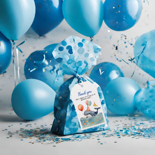 Whale of a Time Boys Birthday Thank You Gift Tags